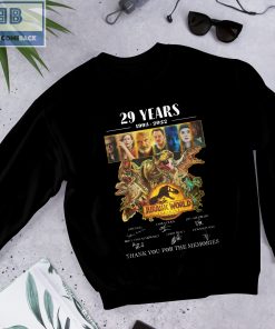 Jurassic World 29 Years Thank You For The Memories Shirt and Hoodie, Tank Top