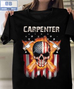 Skull Carpenter American Flag Shirt and Hoodie