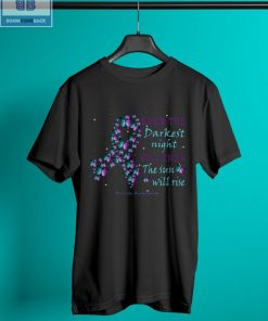 Butterfiles Suicide Prevention Awareness Even The Darkest Night Will End & The Sun Will Rise Shirt
