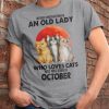 Never Understand An Old Lady Who Loves Cats And Was Born In November Shirt