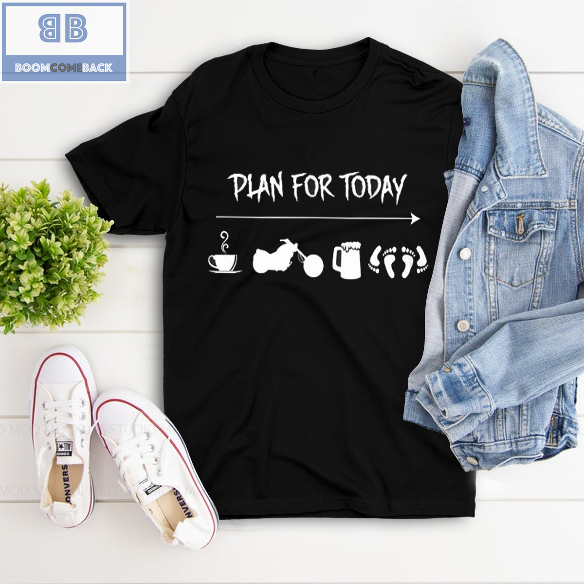 Plan For Today Coffee Motorcycle Beer Sex Shirt