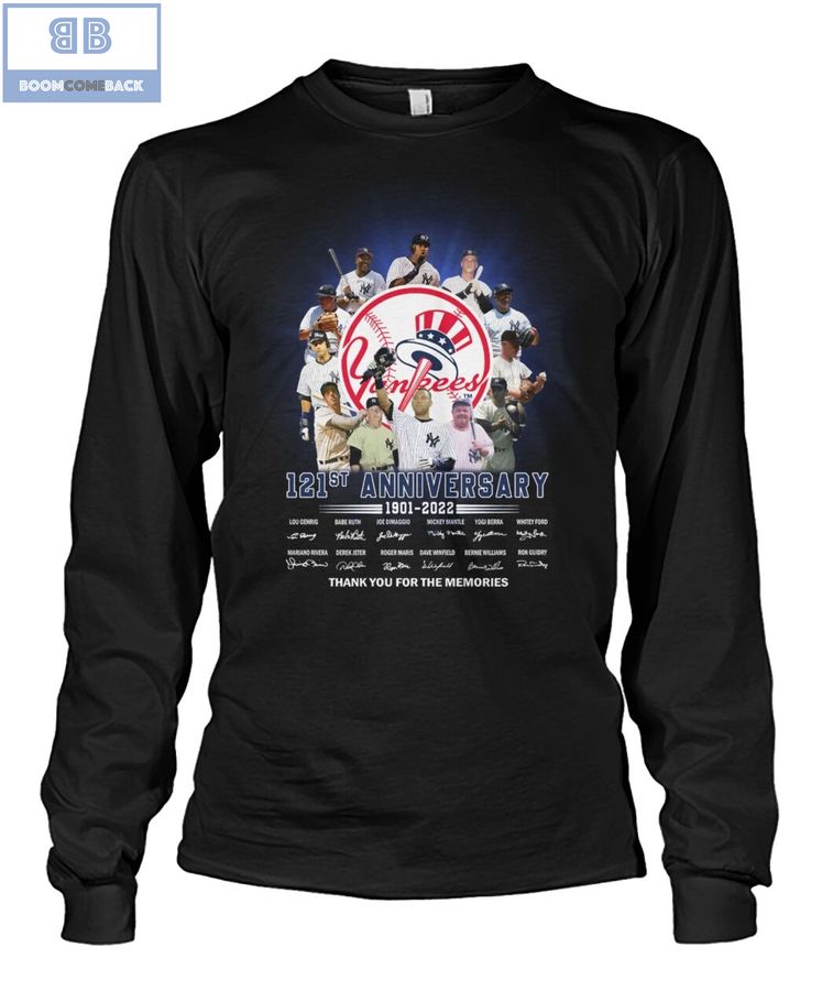 New York Yankees 121st Anniversary Thank You For The Memories Shirt
