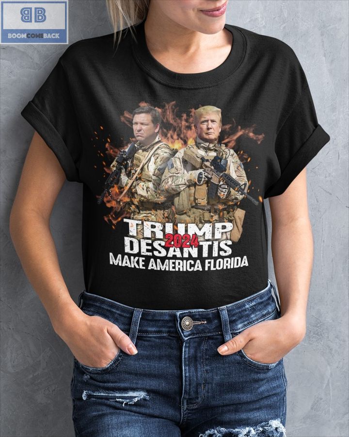 Veteran Trump Desantis 2024 Make America Florida Shirt