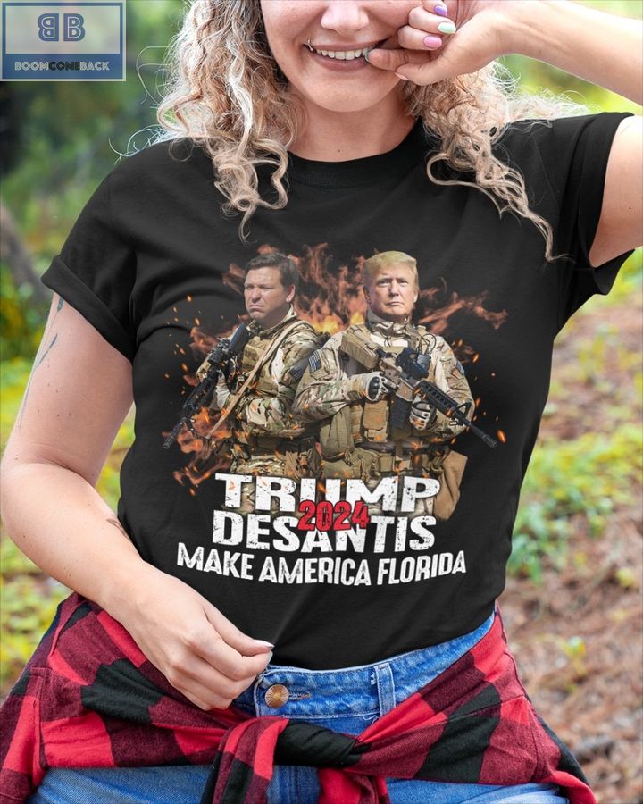 Veteran Trump Desantis 2024 Make America Florida Shirt