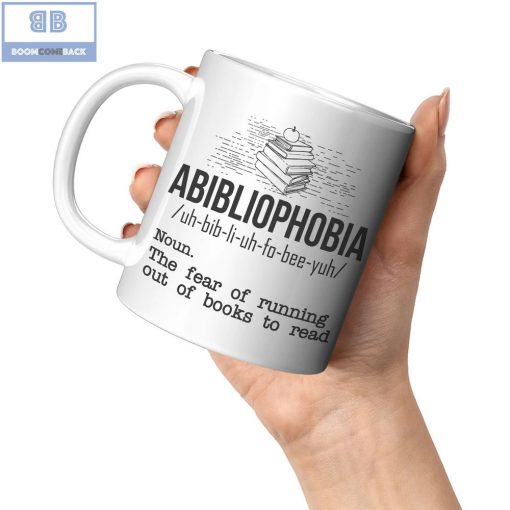 Abibliophobia Definition Mug