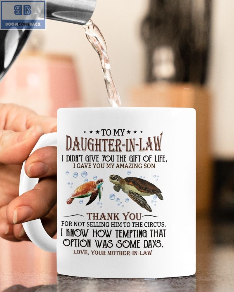 Sea Turtle To My Dear Daughter In Law Mug