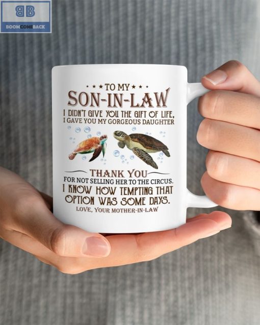 Sea Turtle To My Dear Son In Law Mug