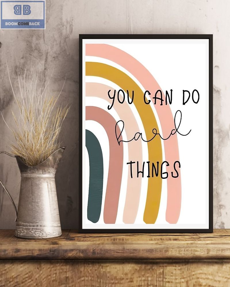 You Can Do Hard Things Boho Poster