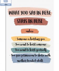 What You Say In Here Stays In Here Boho Poster