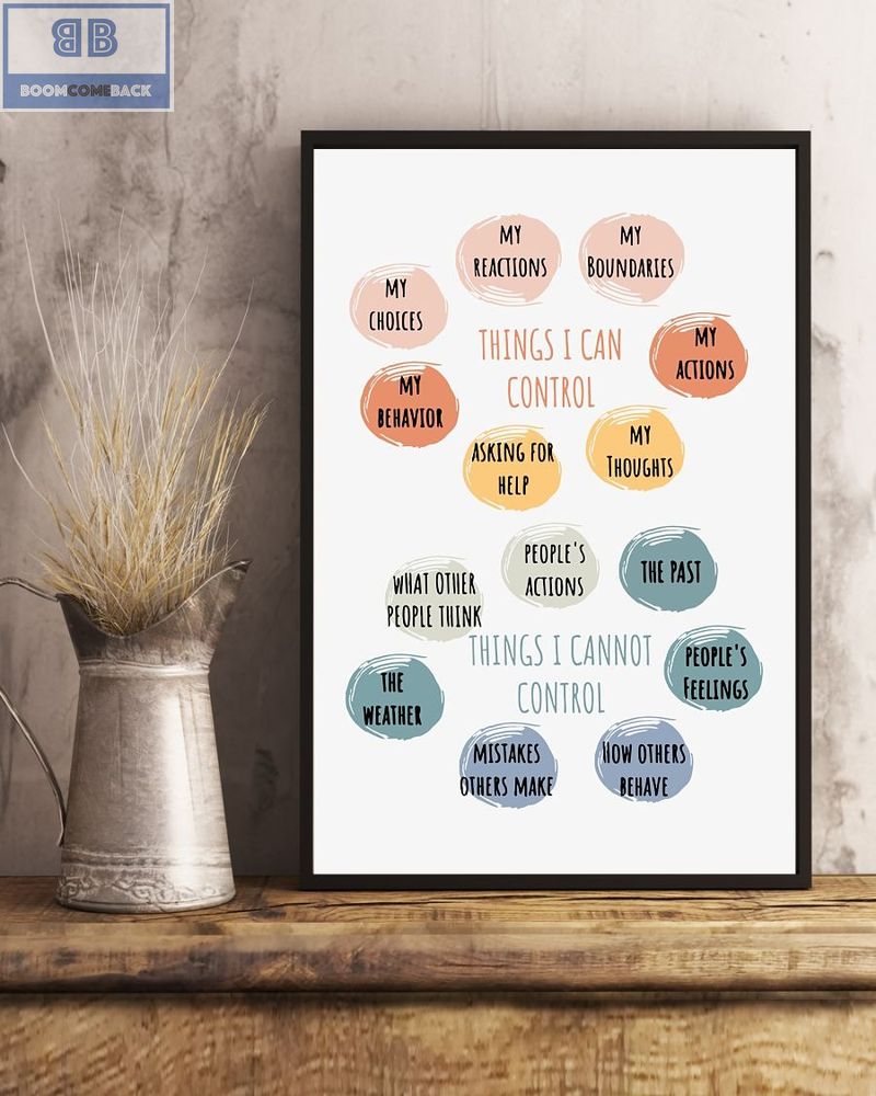 Things I Can Control Things I Cannot Control Boho Poster