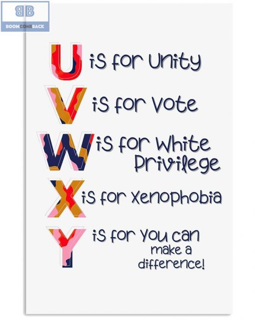 U V W X Y Vertical Poster