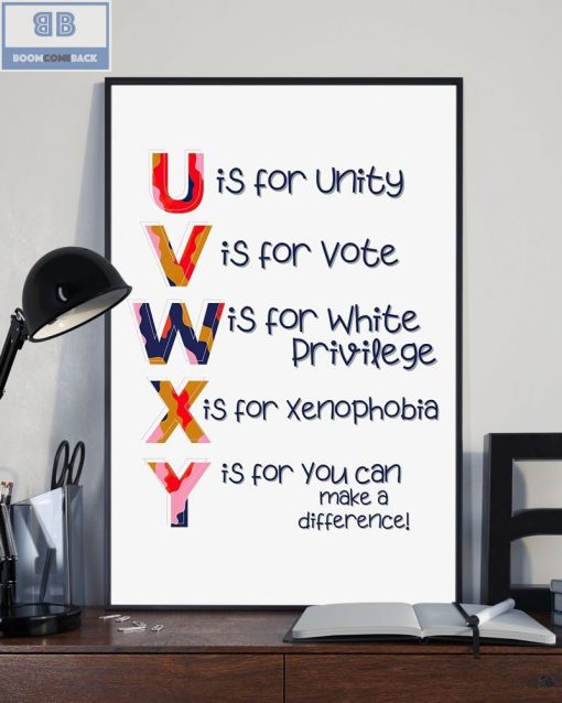 U V W X Y Vertical Poster