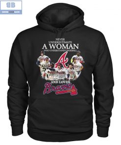 Never Underestimate A Woman Who Understands Baseball And Loves Braves Shirt