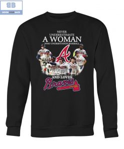Never Underestimate A Woman Who Understands Baseball And Loves Braves Shirt