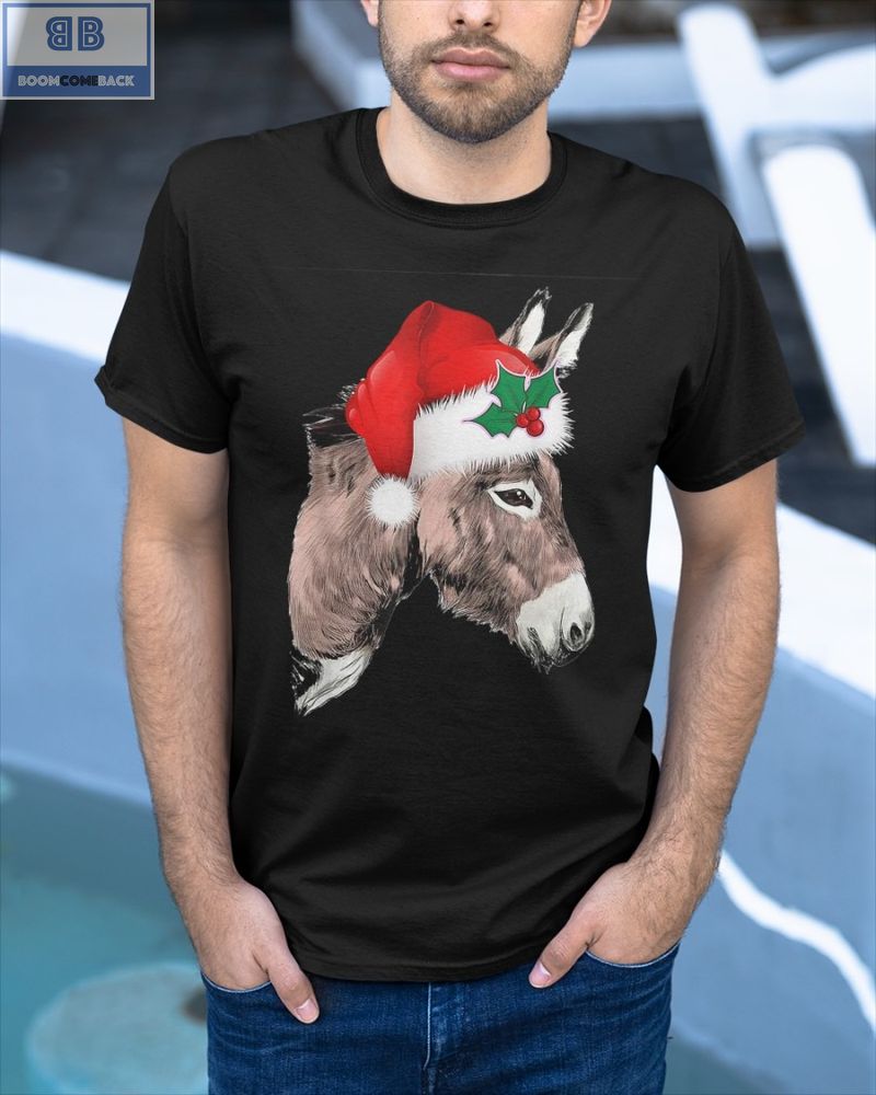 Santa Donkey Christmas Shirt