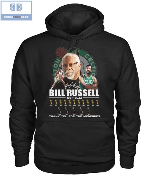 Bill Russell 1934 2022 Thank you For The Memories Shirt