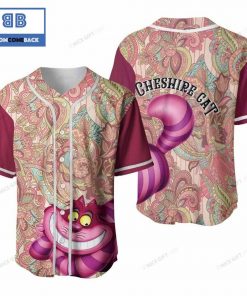 Cheshire Cat Tracery Seamless Pattern Baseball Jersey