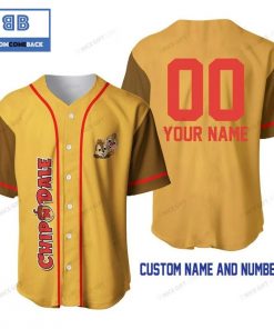 Chip 'n Dale Custom Name And Number Brown Baseball Jersey