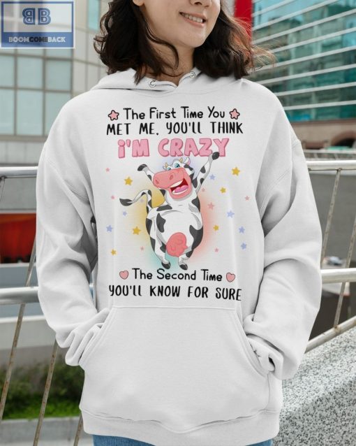 Dairy Cow The First Time You Met Me You’ll Think I’m Crazy Shirt