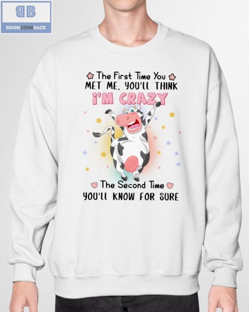 Dairy Cow The First Time You Met Me You’ll Think I’m Crazy Shirt