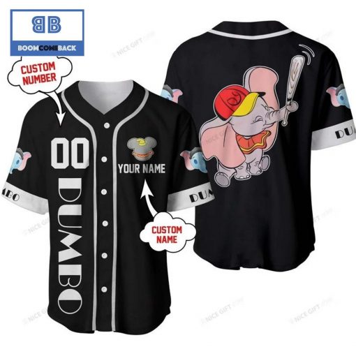 Dumbo Custom Name And Number Black Baseball Jersey