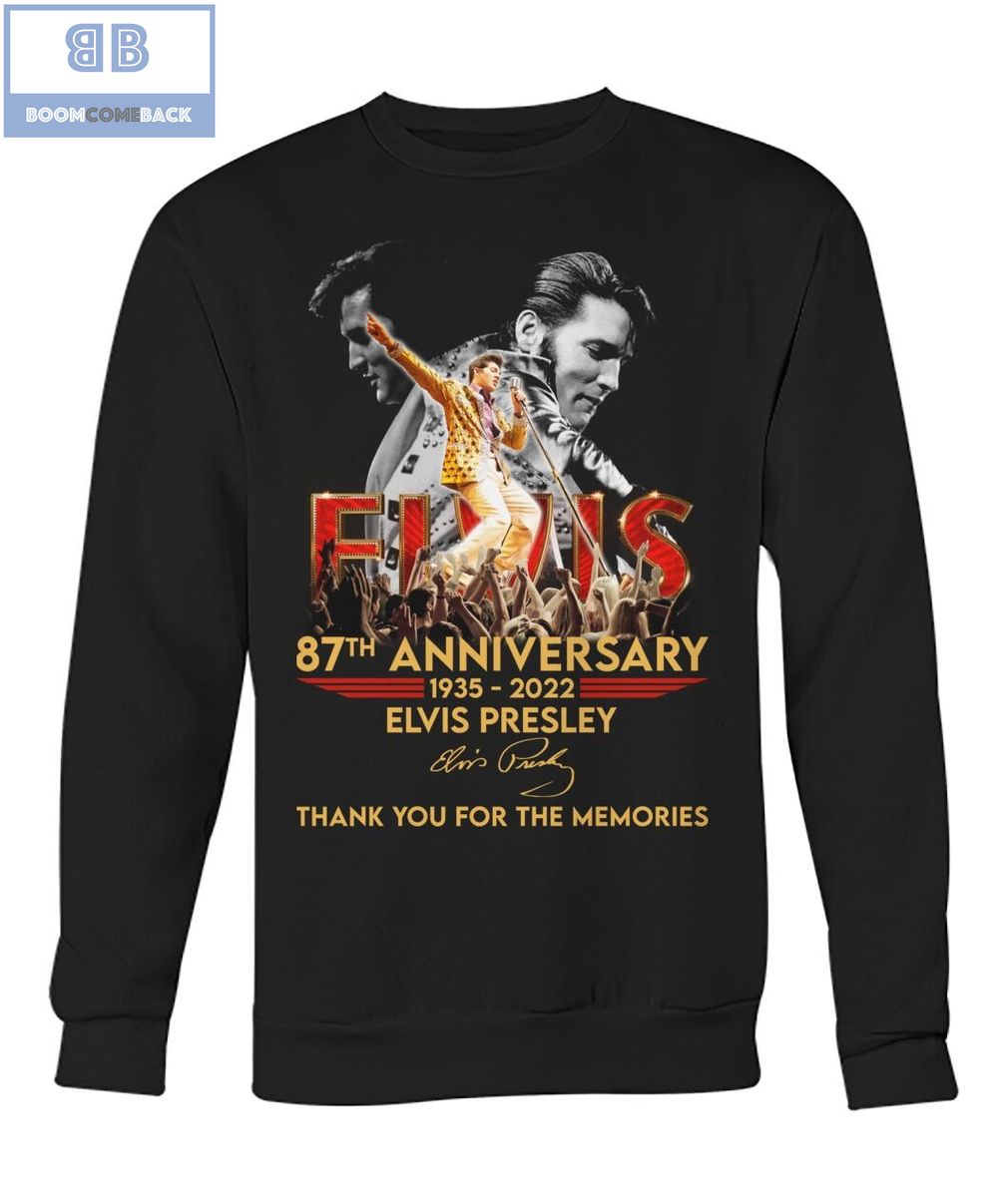 Elvis 87th Anniversary 1935 2022 Thank you For The Memories Shirt