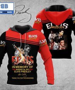 Elvis Presley August 16 1977 Thank you For The Memories 3D Hoodie