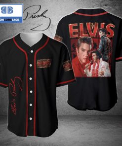Elvis Presley Black And Red Baseball Jersey