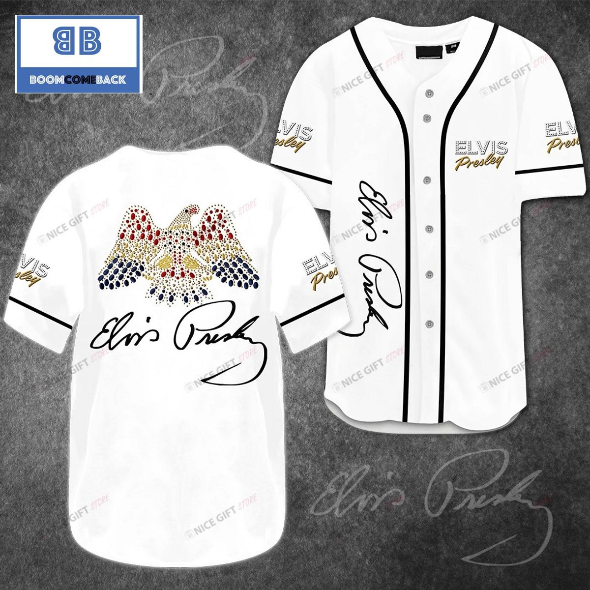 Elvis Presley Eagle Signature Baseball Jersey