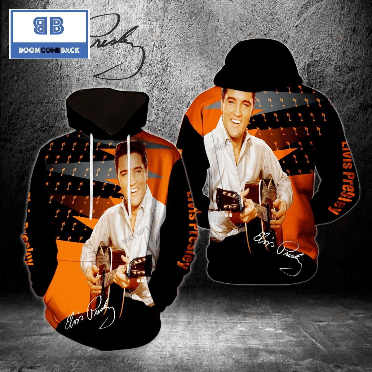 Elvis Presley Guitar In Hand 3D Hoodie