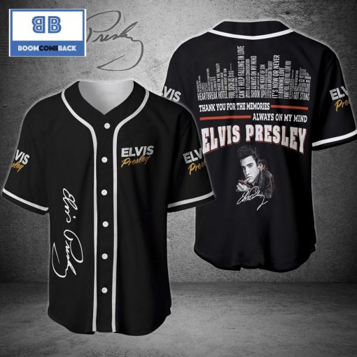 Elvis Presley Signature Black Baseball Jersey