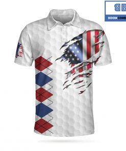 Golf American Flag Argyle Athletic Collared Men's Polo Shirt