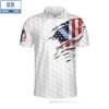Golf American Eagle Flag Ripped Athletic Collared Men’s Polo Shirt