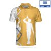 Golf Argyle Pattern With American Flag Athletic Collared Men’s Polo Shirt