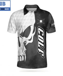 Golf And Skull Golf Pattern Athletic Collared Men's Polo Shirt
