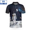 Golf And Skull Golf Pattern Athletic Collared Men’s Polo Shirt