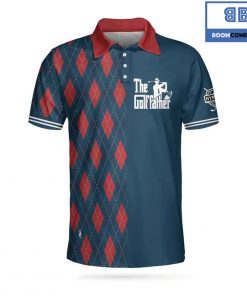 Golf Best Papa By Par Argyle Pattern Athletic Collared Men's Polo Shirt