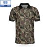 Golf Blue And White Camouflage Golf Set Skull Athletic Collared Men’s Polo Shirt