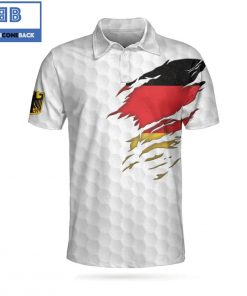 Golf Germany Flag Golf Ball Pattern Athletic Collared Men's Polo Shirt