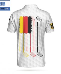Golf Germany Flag Golf Ball Pattern Athletic Collared Men’s Polo Shirt