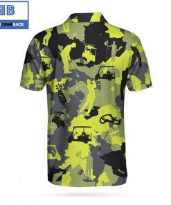 Golf Green And Grey Camouflage Golf Athletic Collared Men's Polo Shirt