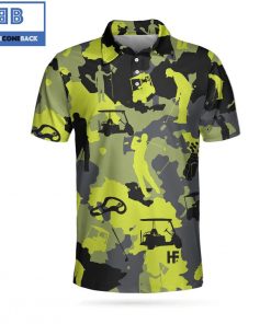 Golf Green And Grey Camouflage Golf Athletic Collared Men's Polo Shirt