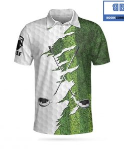 Golf I’d Tap That Grass Pattern Athletic Collared Men’s Polo Shirt