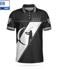 Golf Life Is Full Of Important Choices With Golf Ball Pattern Athletic Collared Men's Polo Shirt