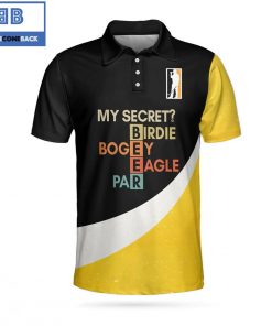 Golf My Secret Birdie Bogey Eagle Par Athletic Collared Men's Polo Shirt