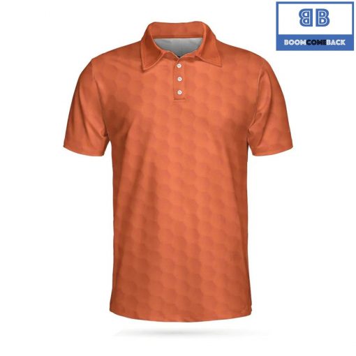 Golf Orange Golf Ball Pattern Athletic Collared Men's Polo Shirt