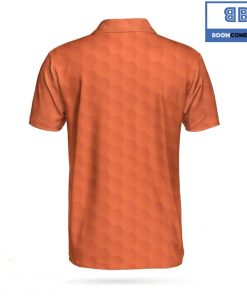 Golf Orange Golf Ball Pattern Athletic Collared Men's Polo Shirt