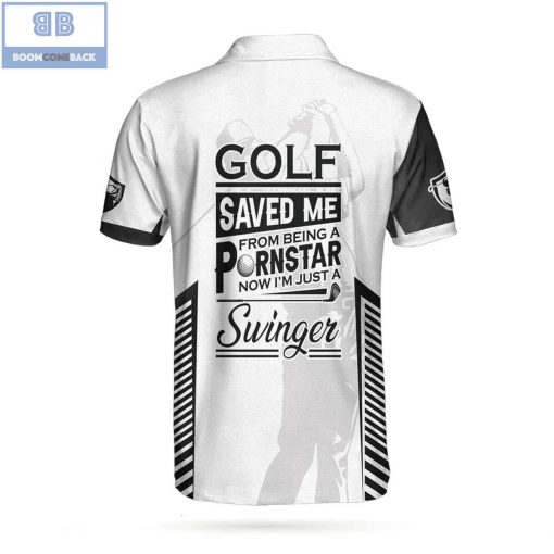 Golf Saved Me From Being A Pornstar Athletic Collared Men’s Polo Shirt