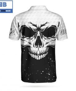 Golf Skull Pattern Black And White Athletic Collared Men's Polo Shirt