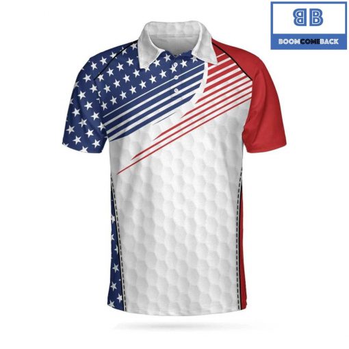 Golf Skull Wear American Flag Hat Athletic Collared Men’s Polo Shirt